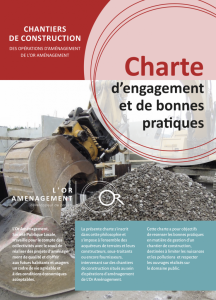 Charte d'engagement et de bonnes pratiques